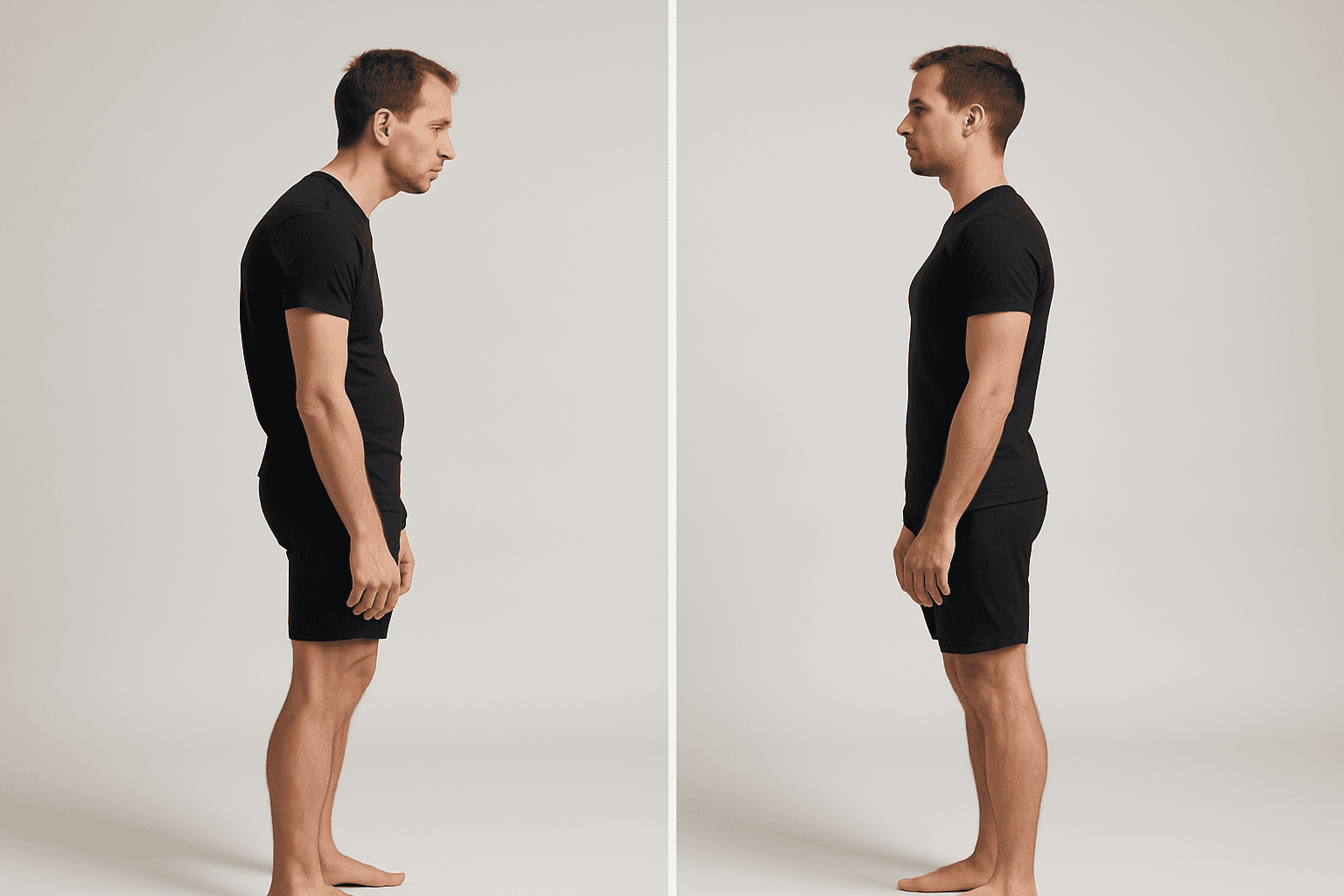 Flat back posture comparison