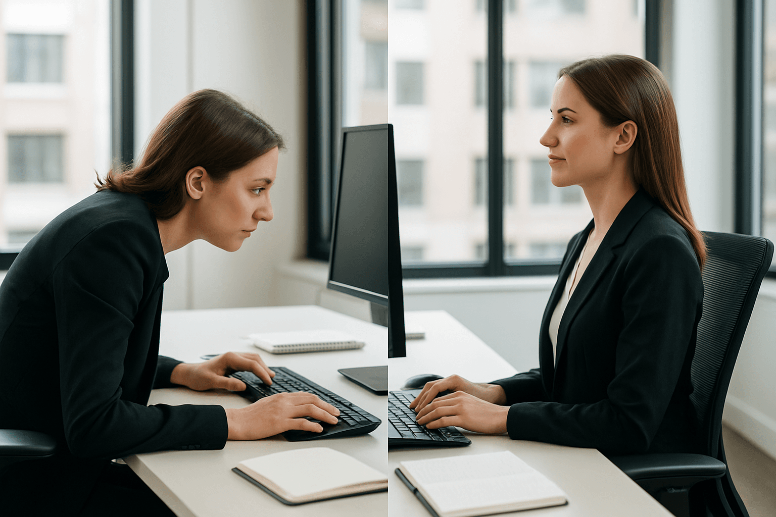 Illustration for How to Improve Posture at Work: The Corrective Approach (Not the Ergonomic One)