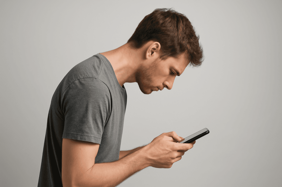 Illustration for Tech Neck: What It Is, Why It Gets Worse, and How to Actually Fix It